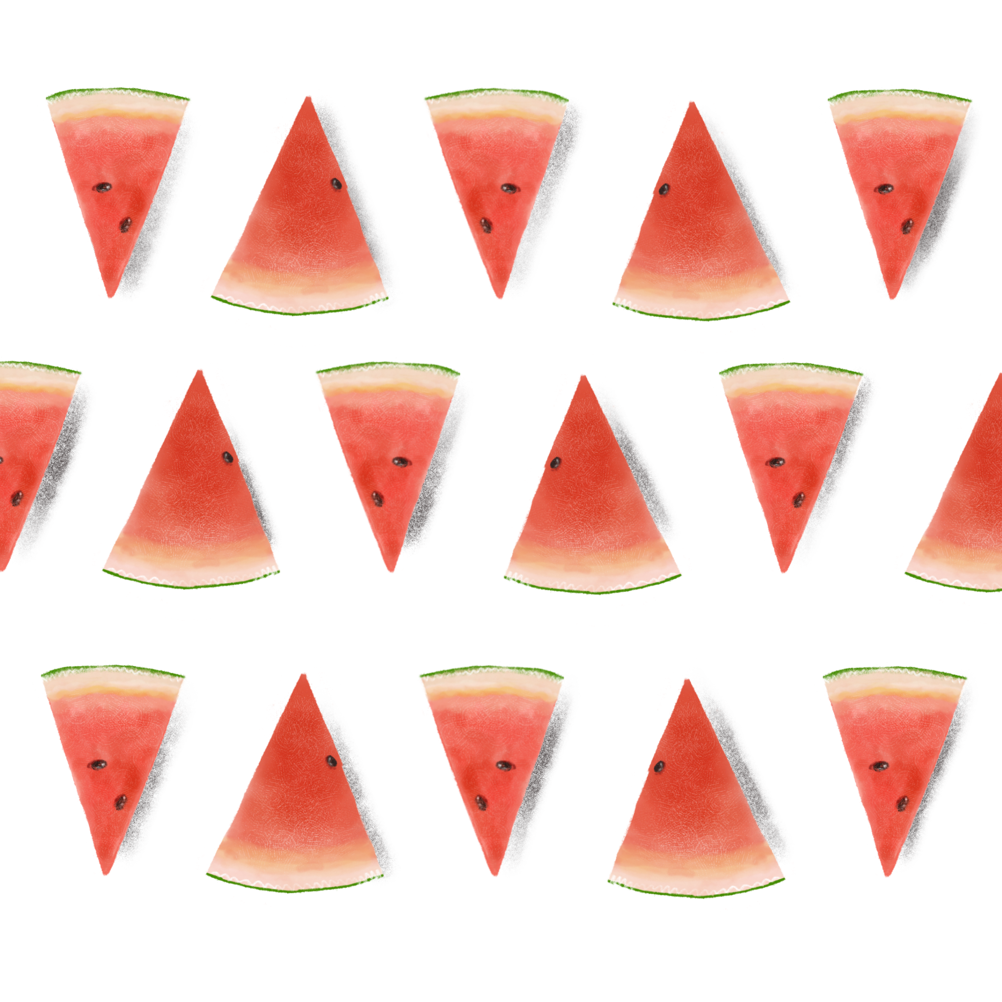 Food illustration of watermelon slices by Javi Sola